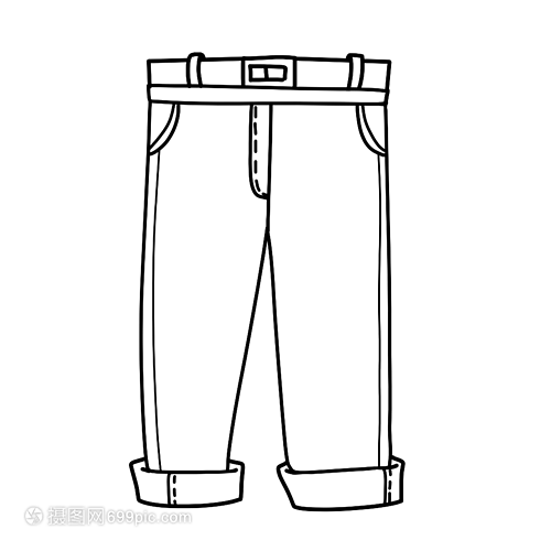 男士長(zhǎng)褲與家用電器的簡(jiǎn)筆畫(huà)線稿繪制指南